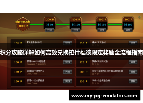 积分攻略详解如何高效兑换拉什福德限定奖励全流程指南 积分攻略详解如何高效兑换拉什福德限定奖励全流程指南